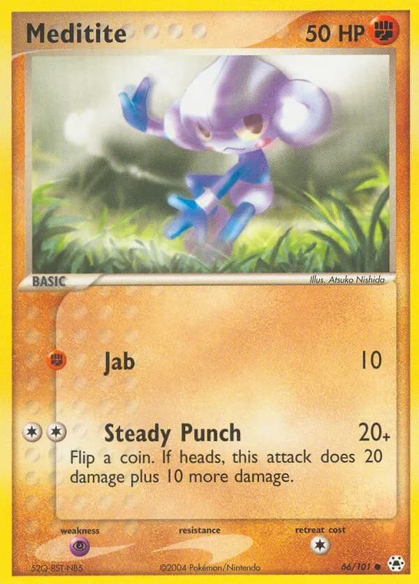 Meditite — Hidden Legends 66 Pokémon card