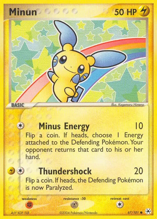 Minun — Hidden Legends 67 Pokémon card