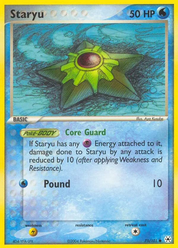 Staryu — Hidden Legends 75 Pokémon card