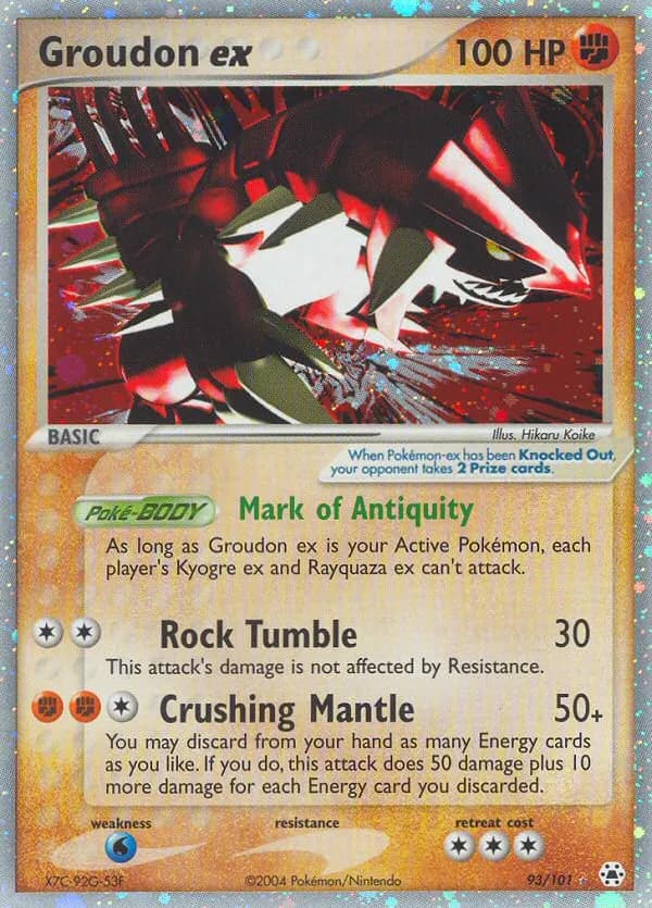 Groudon ex — Hidden Legends 93 Pokémon card