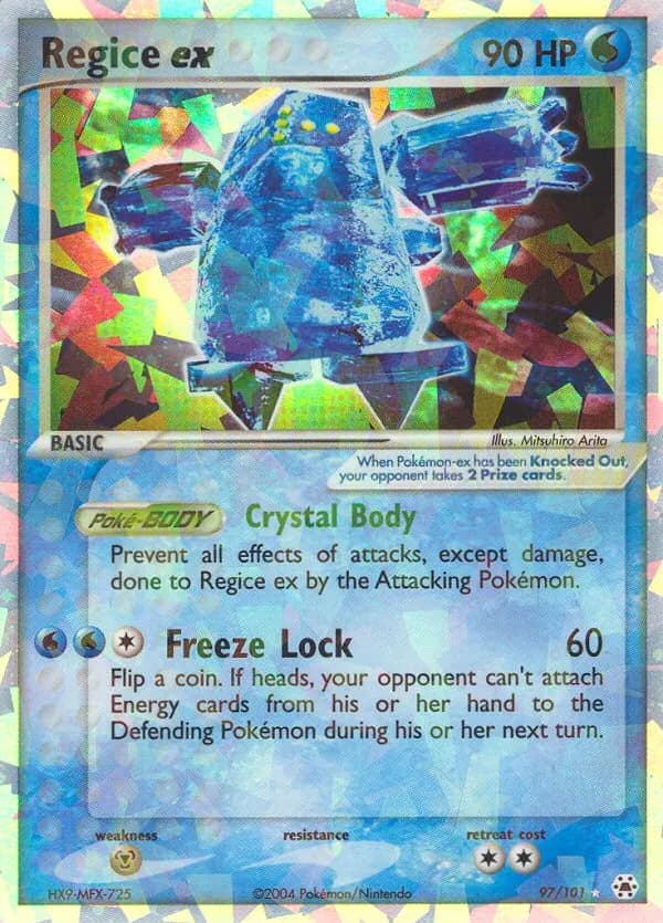 Regice ex — Hidden Legends 97 Pokémon card