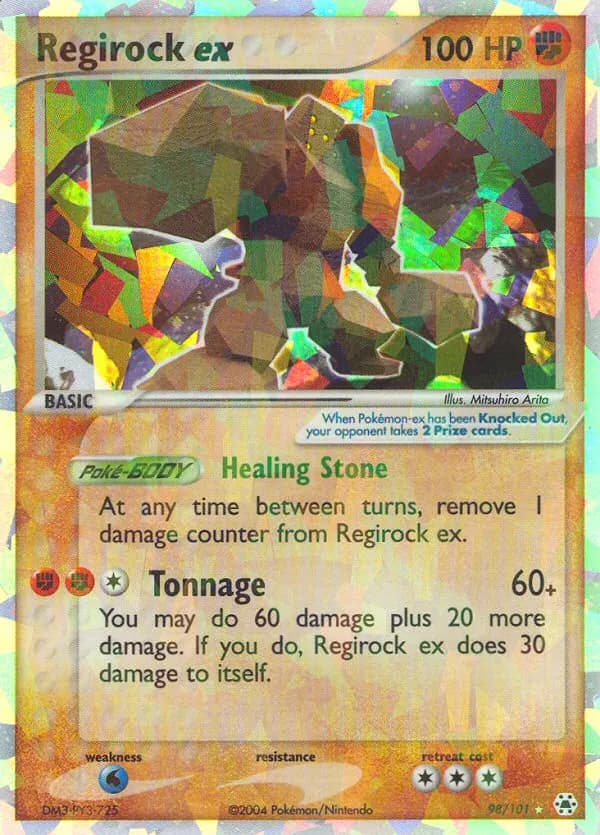 Regirock ex — Hidden Legends 98 Pokémon card