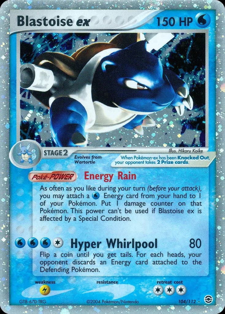 Turtok-ex — EX Feuerrot & Blattgrün 104 German Pokémon card