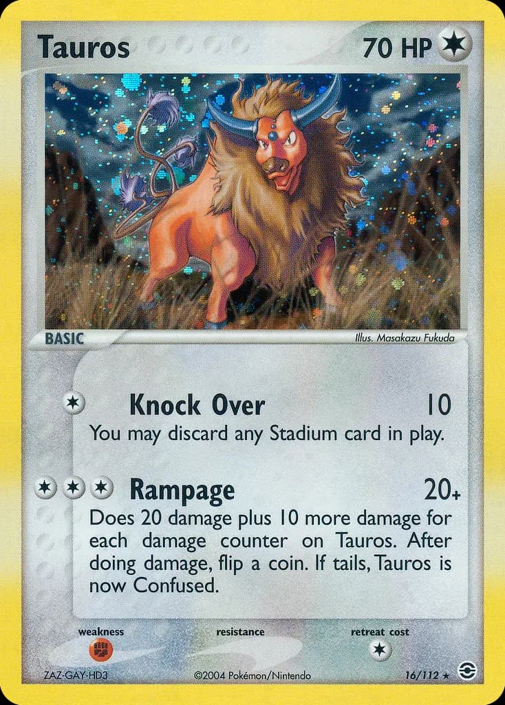 Tauros — FireRed & LeafGreen 16 Pokémon card