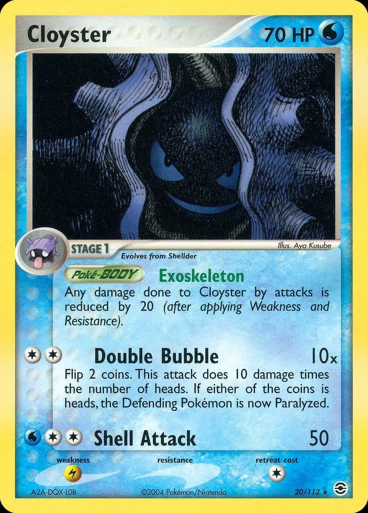Cloyster — FireRed & LeafGreen 20 Pokémon card