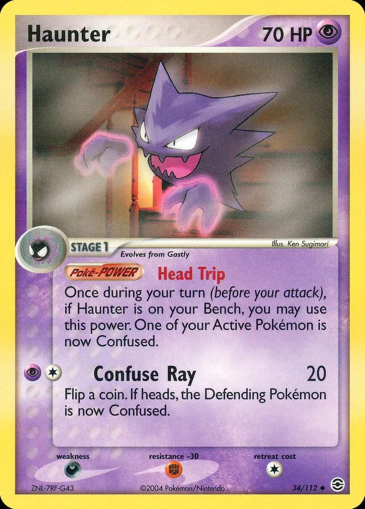 Haunter — FireRed & LeafGreen 34 Pokémon card