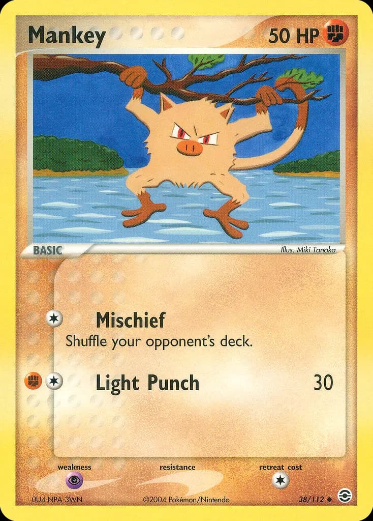 Mankey — FireRed & LeafGreen 38 Pokémon card