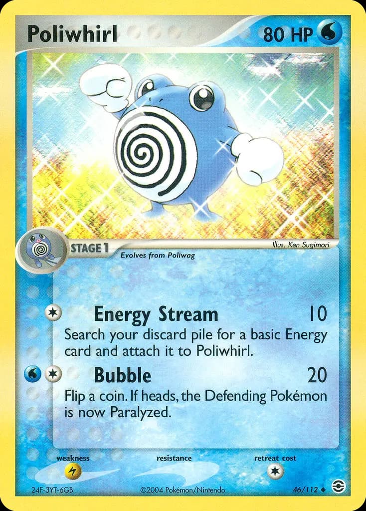 Poliwhirl — FireRed & LeafGreen 46 Pokémon card