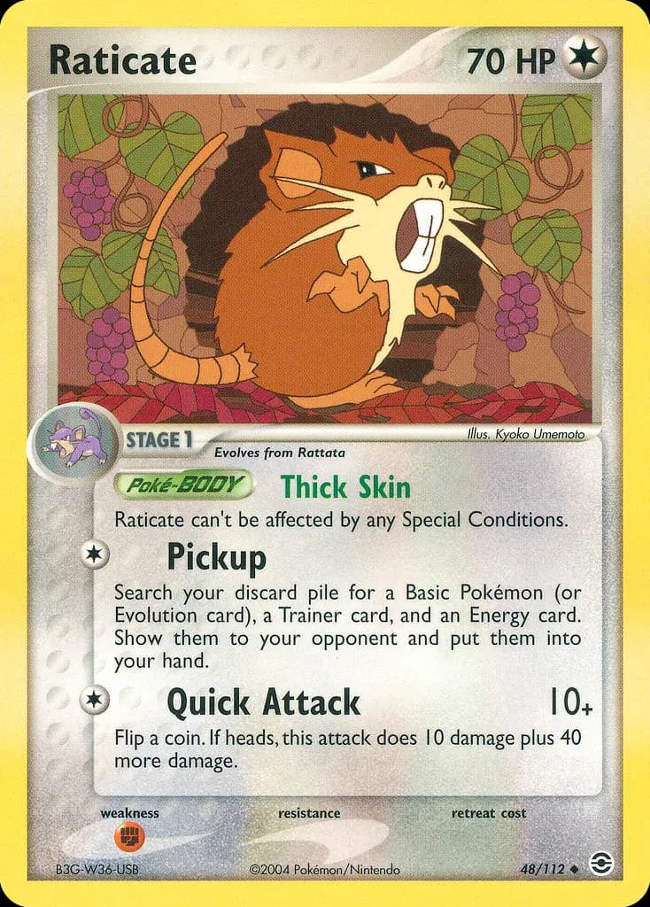 Raticate — FireRed & LeafGreen 48 Pokémon card