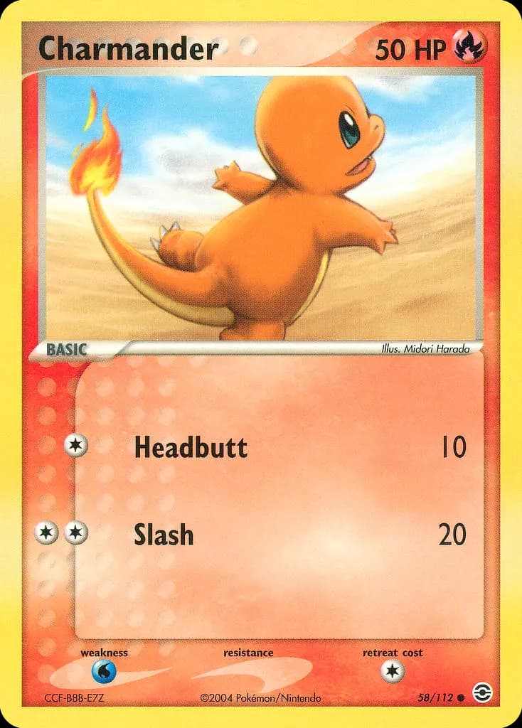 Glumanda — EX Feuerrot & Blattgrün 58 German Pokémon card