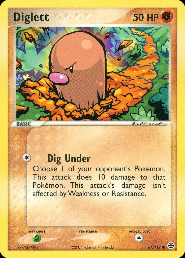 Digda — EX Feuerrot & Blattgrün 61 German Pokémon card