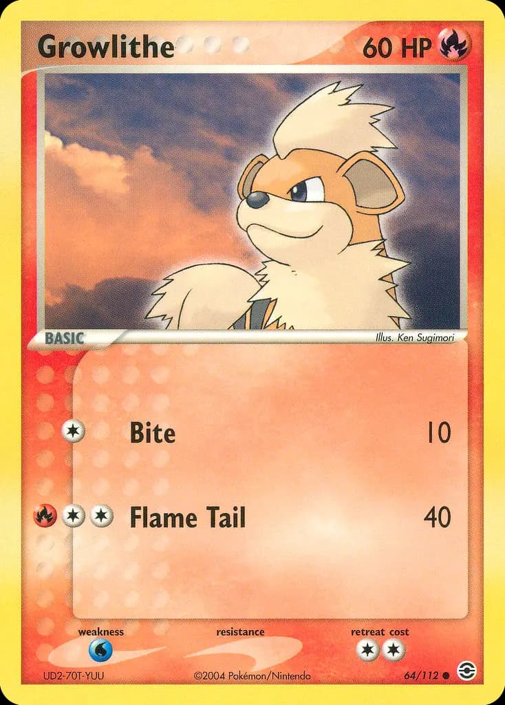 Growlithe — FireRed & LeafGreen 64 Pokémon card