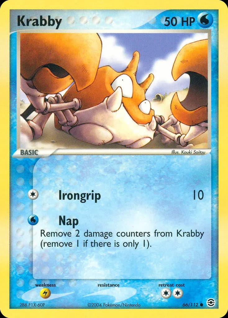 Krabby — EX Feuerrot & Blattgrün 66 German Pokémon card