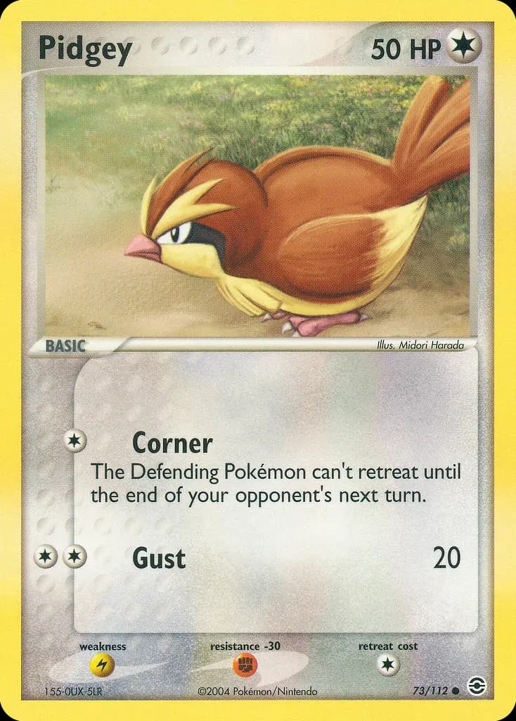 Taubsi — EX Feuerrot & Blattgrün 73 German Pokémon card