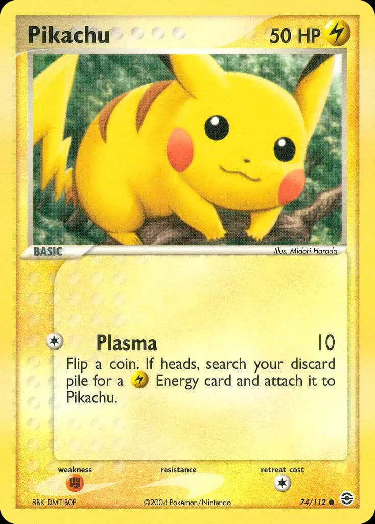 Pikachu — EX Feuerrot & Blattgrün 74 German Pokémon card