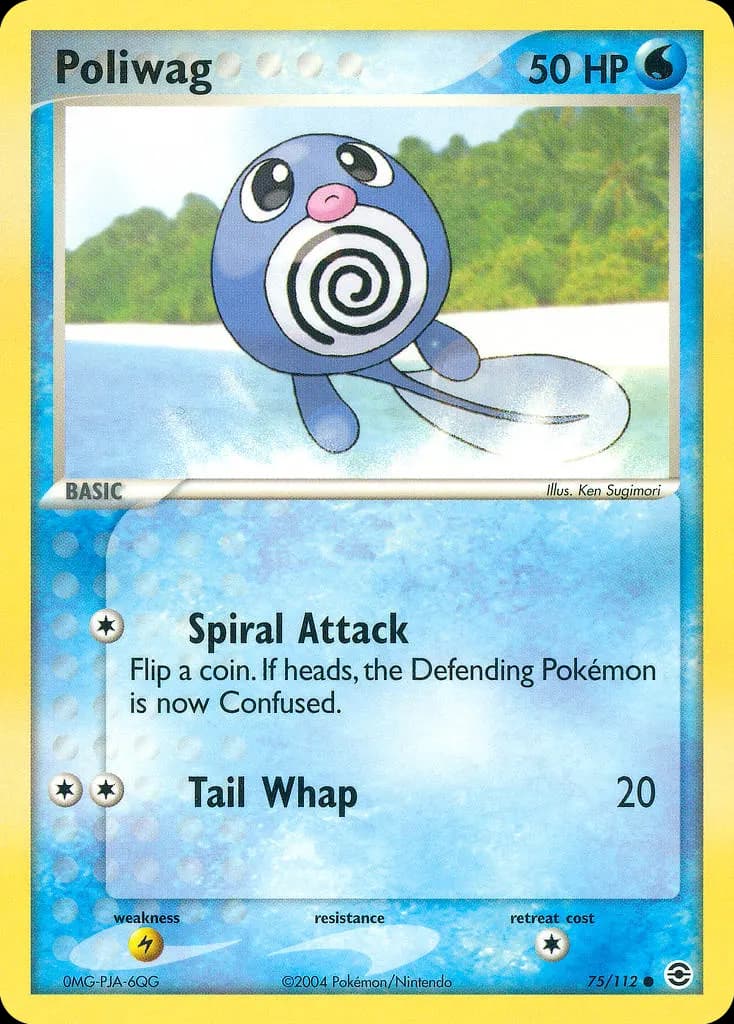 Poliwag — FireRed & LeafGreen 75 Pokémon card