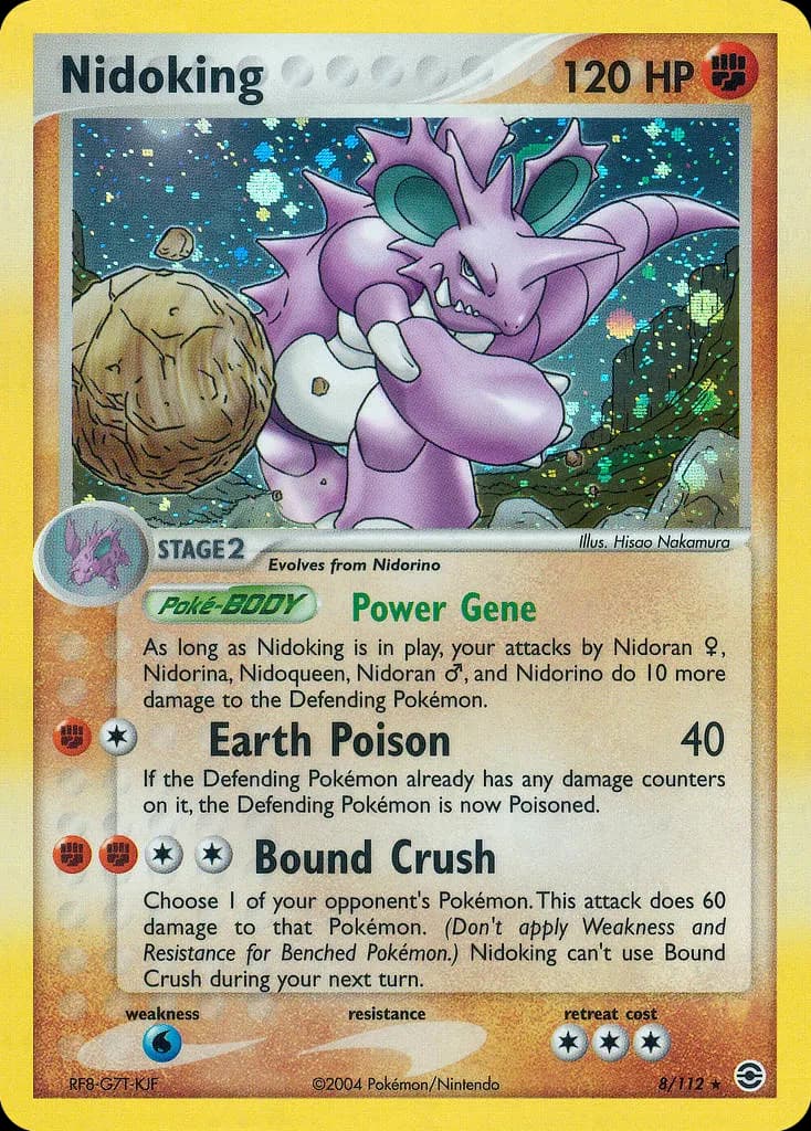 Nidoking — EX Feuerrot & Blattgrün 8 German Pokémon card