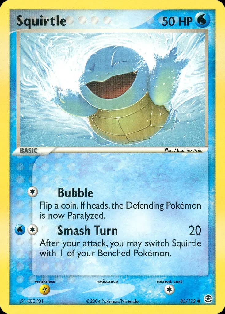 Schiggy — EX Feuerrot & Blattgrün 83 German Pokémon card