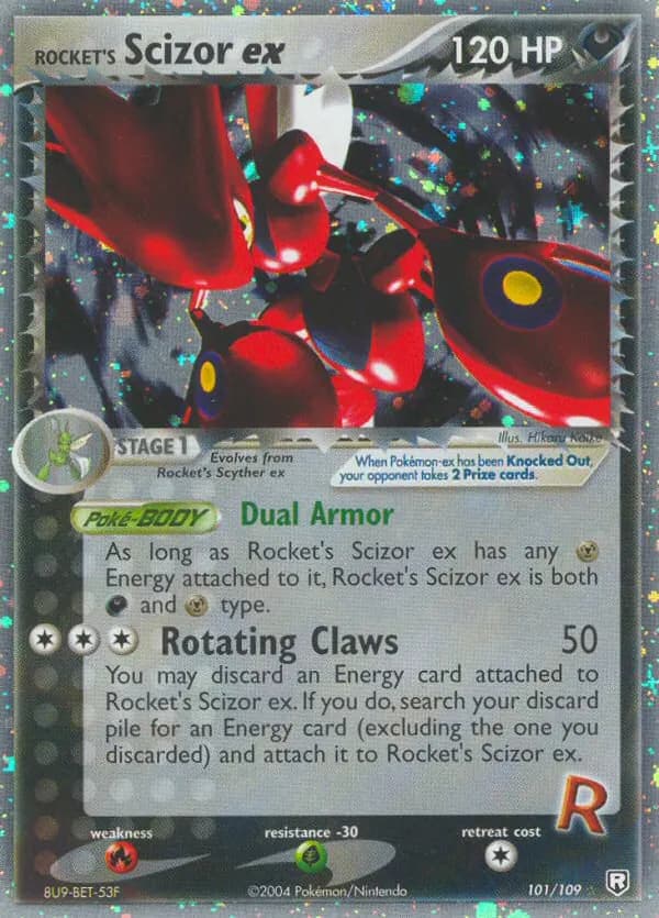Rocket's Scizor ex — Team Rocket Returns 101 Pokémon card