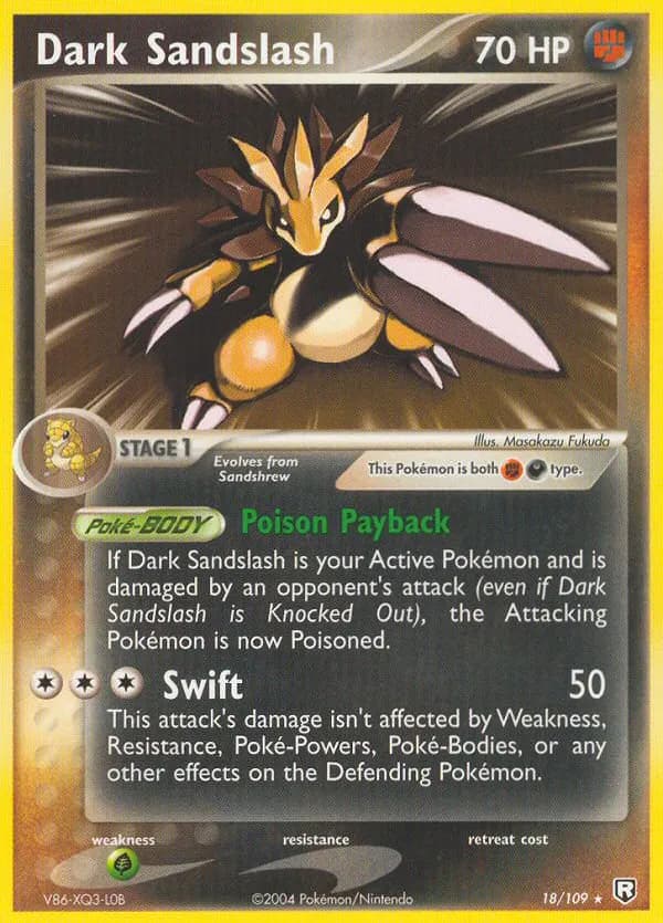 Dark Sandslash — Team Rocket Returns 18 Pokémon card