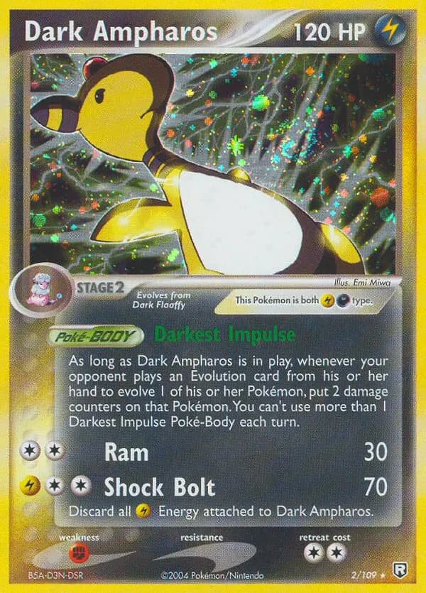Dark Ampharos — Team Rocket Returns 2 Pokémon card