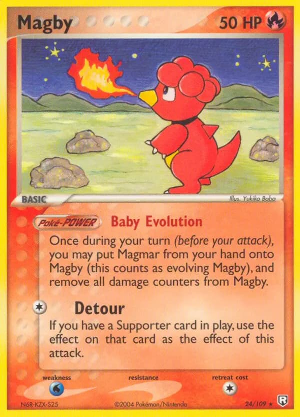 Magby — Team Rocket Returns 24 Pokémon card