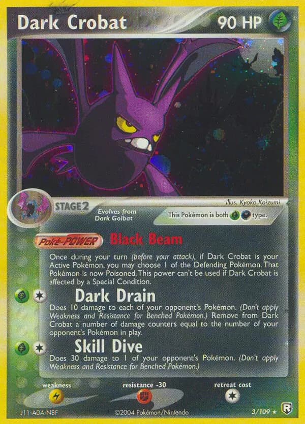 Dark Crobat — Team Rocket Returns 3 Pokémon card