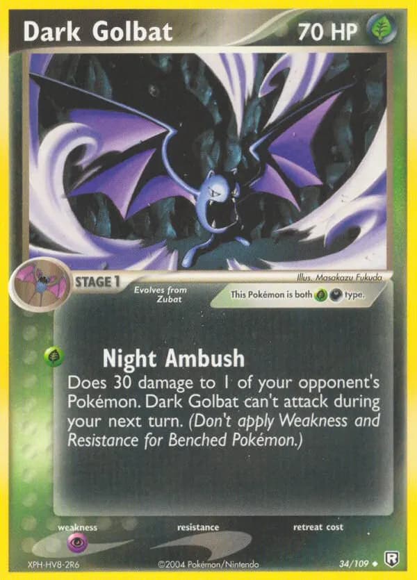 Dark Golbat — Team Rocket Returns 34 Pokémon card
