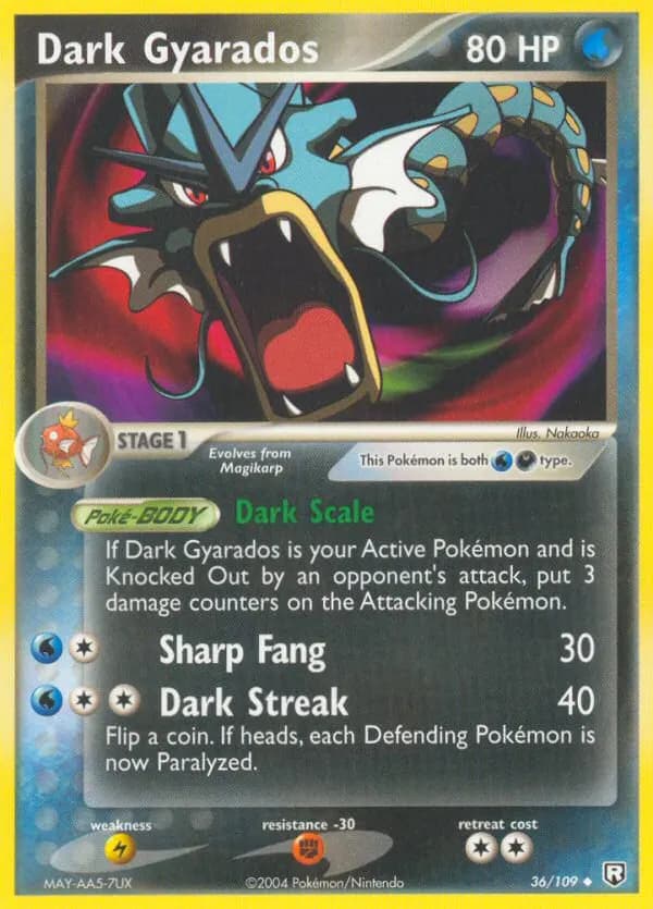 Dark Gyarados — Team Rocket Returns 36 Pokémon card