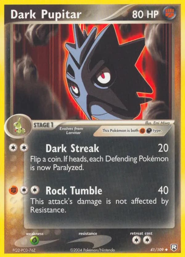 Dark Pupitar — Team Rocket Returns 41 Pokémon card