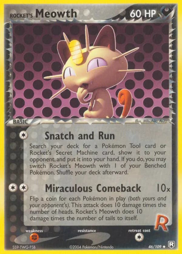 Rocket's Meowth — Team Rocket Returns 46 Pokémon card