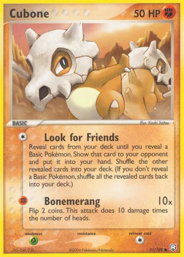 Cubone — Team Rocket Returns 51 Pokémon card