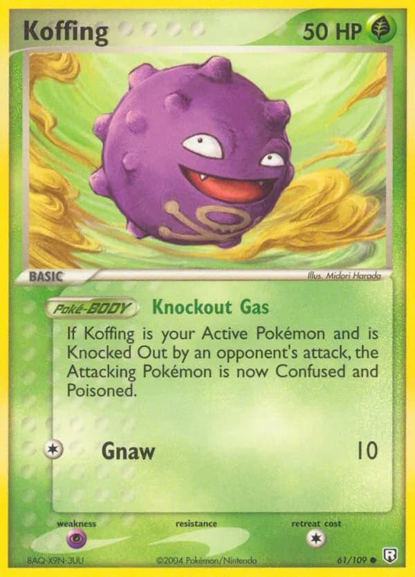 Koffing — Team Rocket Returns 61 Pokémon card