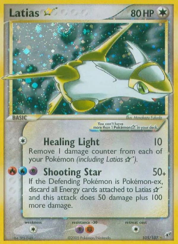 Latias ☆ — EX Deoxys 105 German Pokémon card