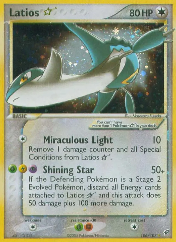 Latios ★ — Deoxys 106 Pokémon card