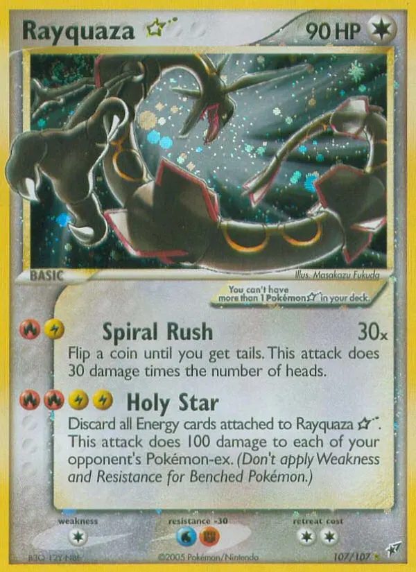 Rayquaza ★ — Deoxys 107 Pokémon card