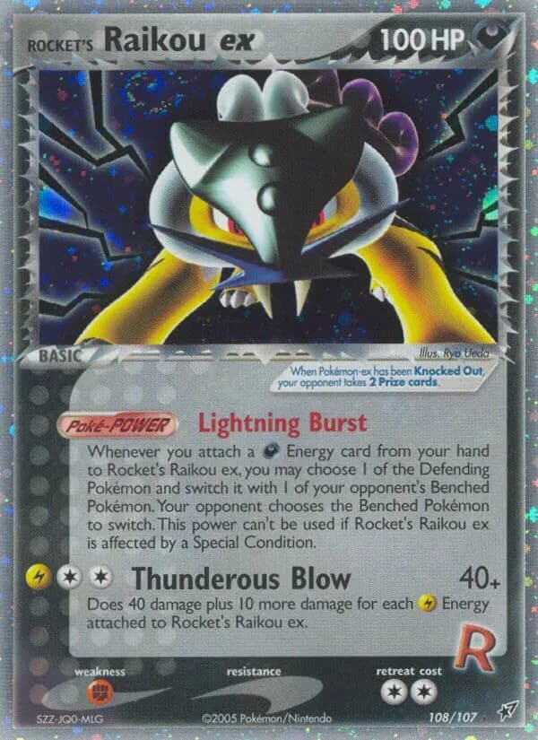 Rocket's Raikou ex — Deoxys 108 Pokémon card
