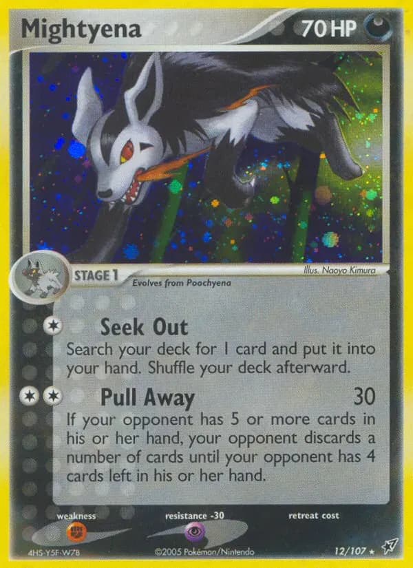 Mightyena — Deoxys 12 Pokémon card