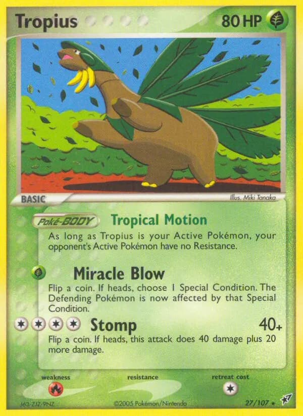 Tropius — Deoxys 27 Pokémon card