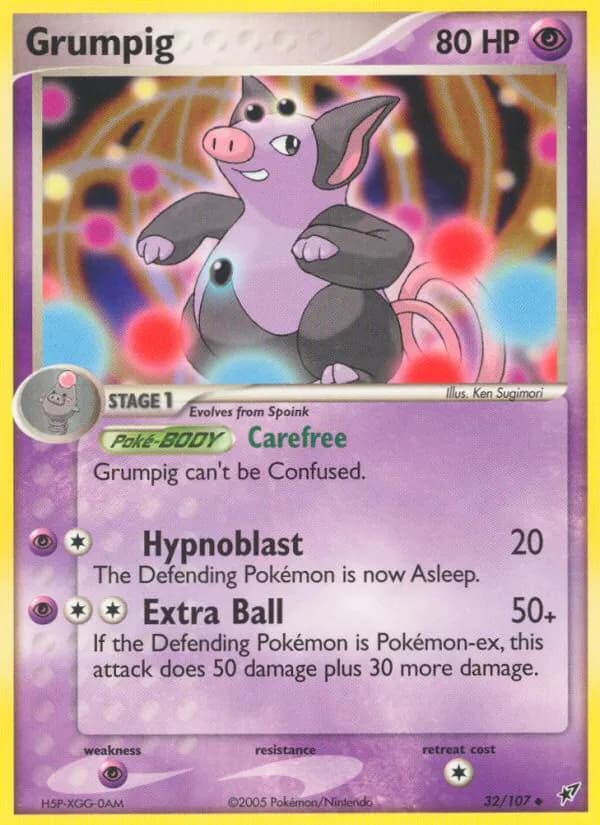 Grumpig — Deoxys 32 Pokémon card