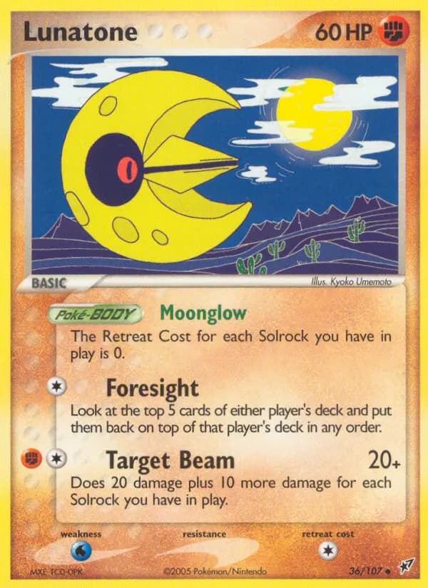 Lunatone — Deoxys 36 Pokémon card