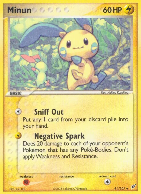 Minun — Deoxys 41 Pokémon card