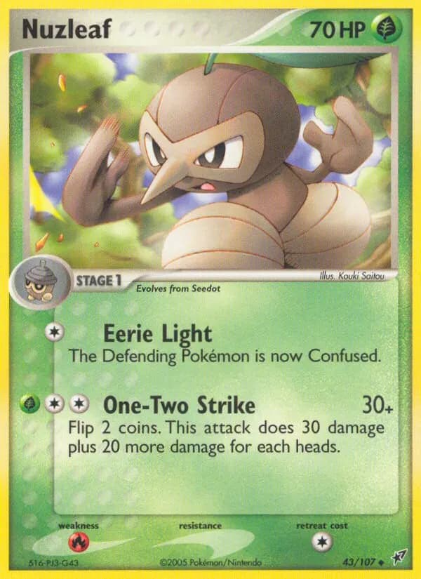Nuzleaf — Deoxys 43 Pokémon card