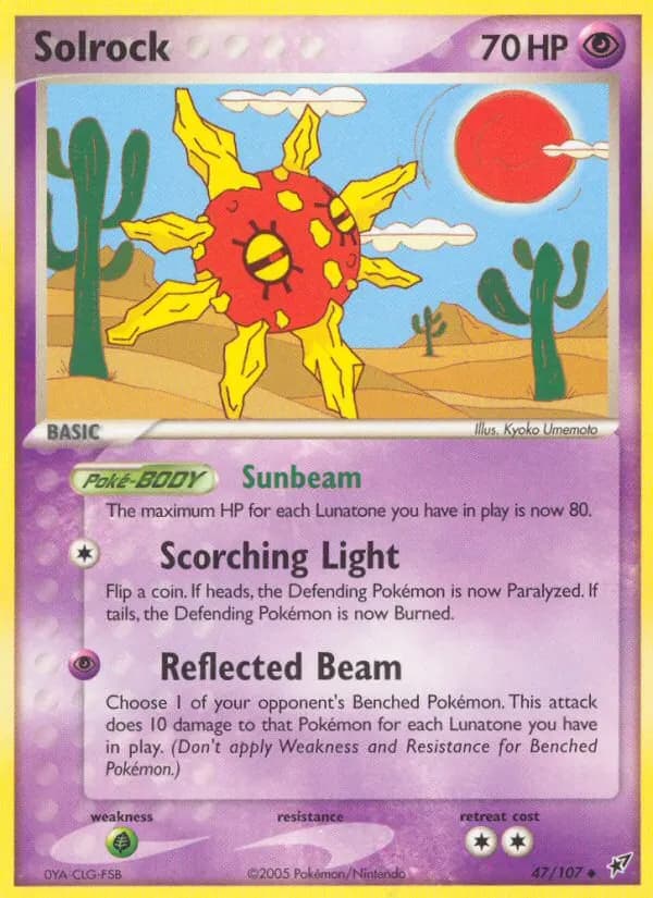 Solrock — Deoxys 47 Pokémon card