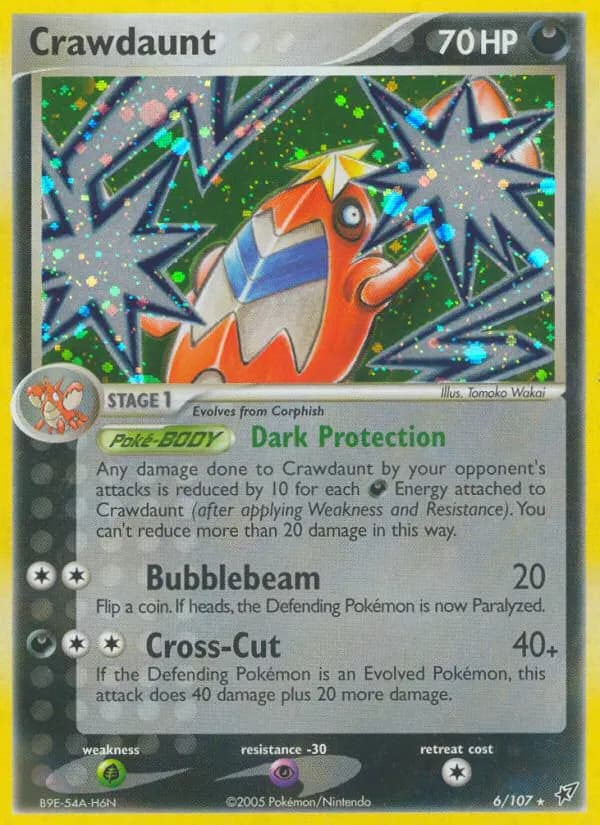 Crawdaunt — Deoxys 6 Pokémon card