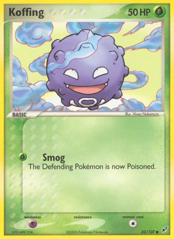 Koffing — Deoxys 62 Pokémon card