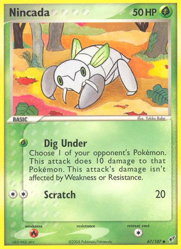 Nincada — Deoxys 67 Pokémon card
