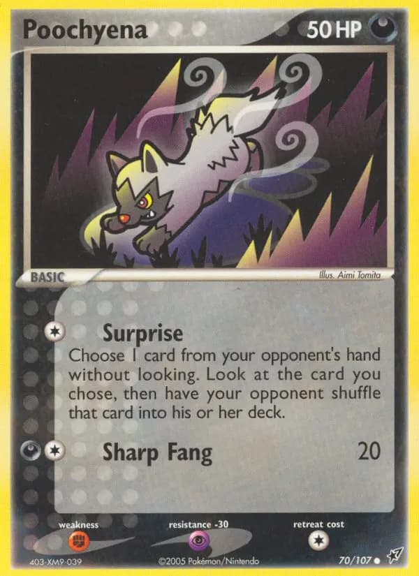 Poochyena — Deoxys 70 Pokémon card
