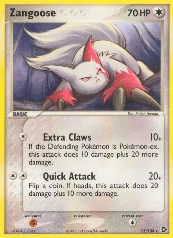 Zangoose — Emerald 21 Pokémon card