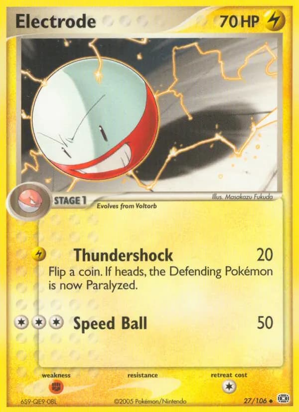 Electrode — Emerald 27 Pokémon card